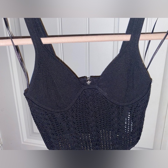 Garage Black Crochet Corset Top | SIZE: S - Picture 3 of 9
